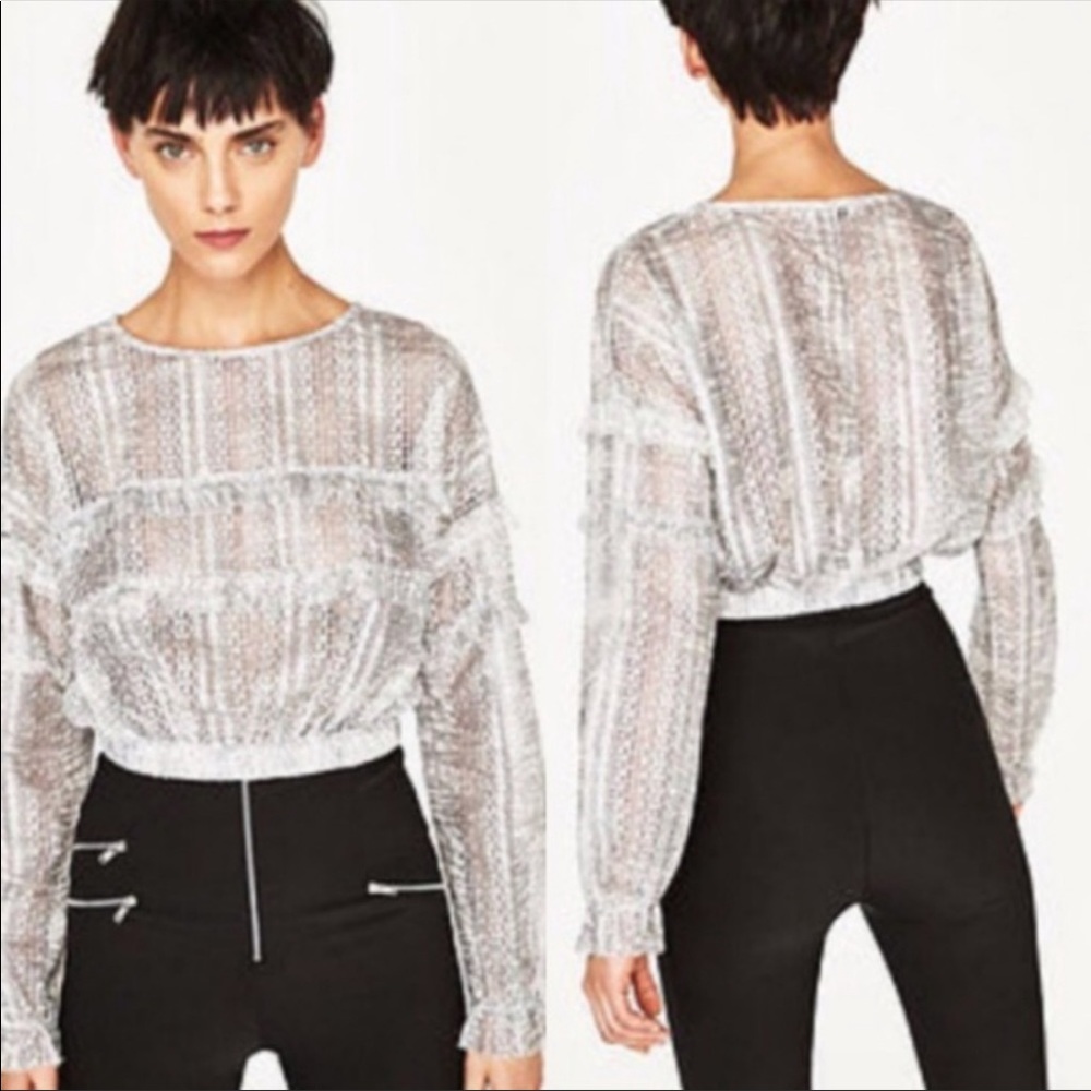 Zara Lace Long Sleeve Cop Top